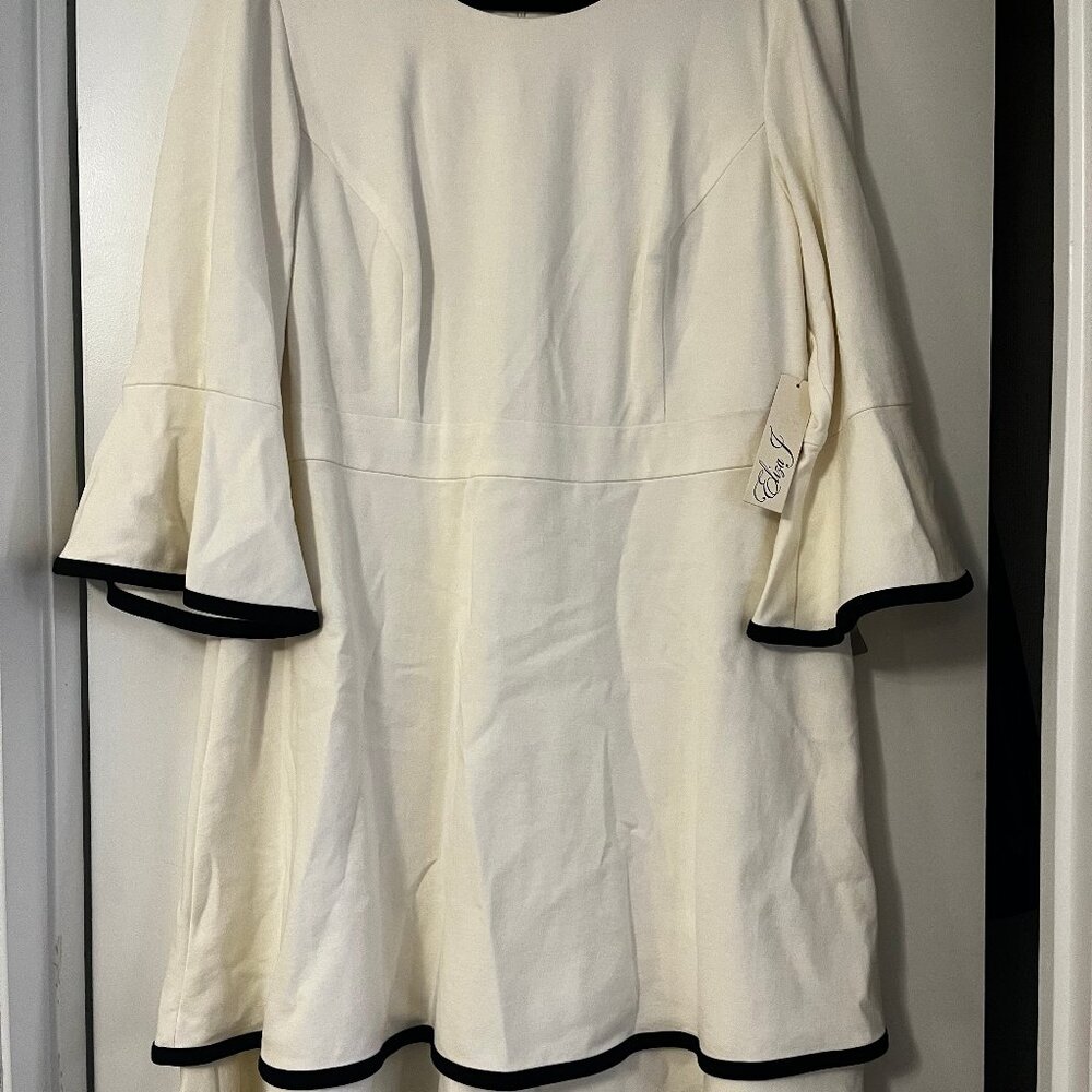 Eliza J Stripe Bell Sleeve Fit & Flare Dress Size 16